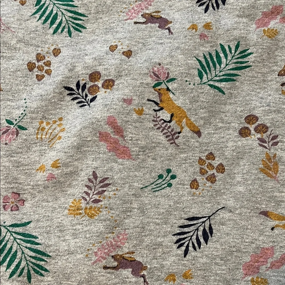 Boden Gray Sweatshirt with Animal and Leaf Print - Picture 3 of 4